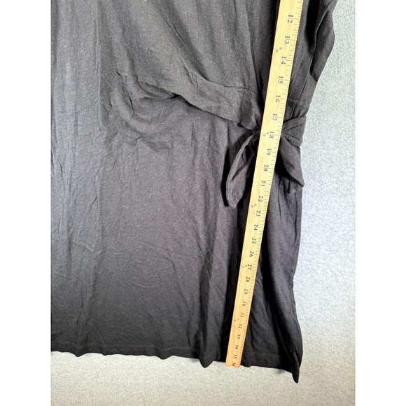 Aerie Sheath Dress Women's Large Black Round Neck Side Tie Long Sleeve Pullover - Picture 6 of 9